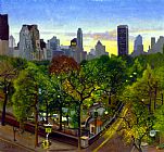 James Childs Central Park Twlight painting